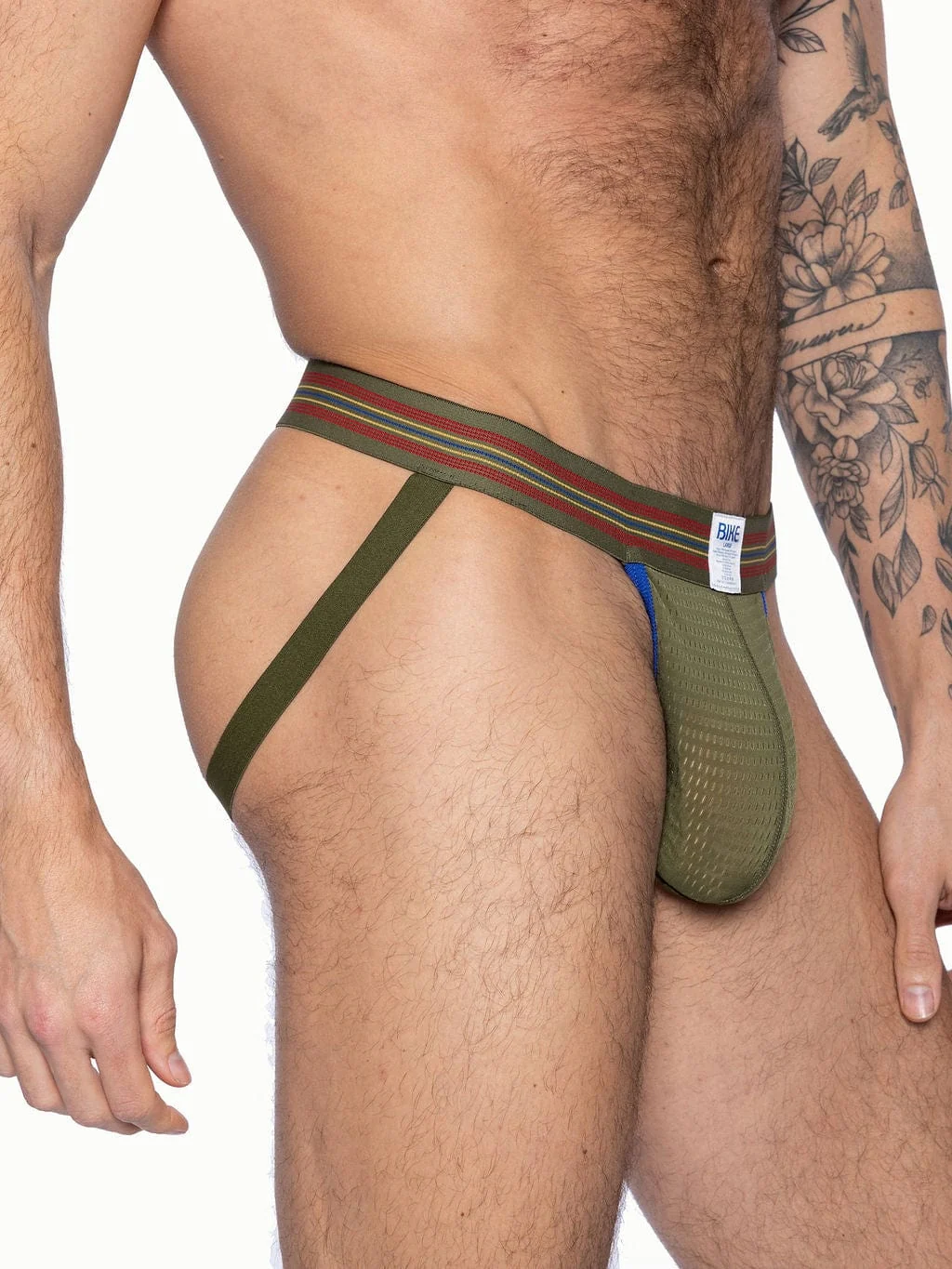 BIKE ATHLETIC Mesh Jockstrap - Olive - Image 4