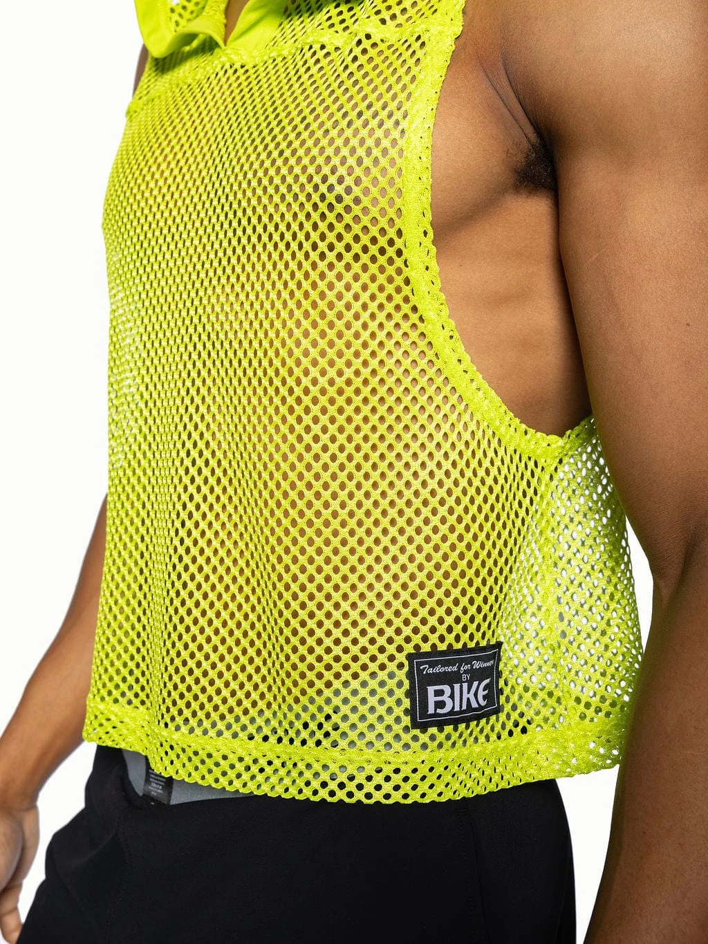 BIKE Hooded Sleeveless Practice Jersey - Acid Lime - Image 6