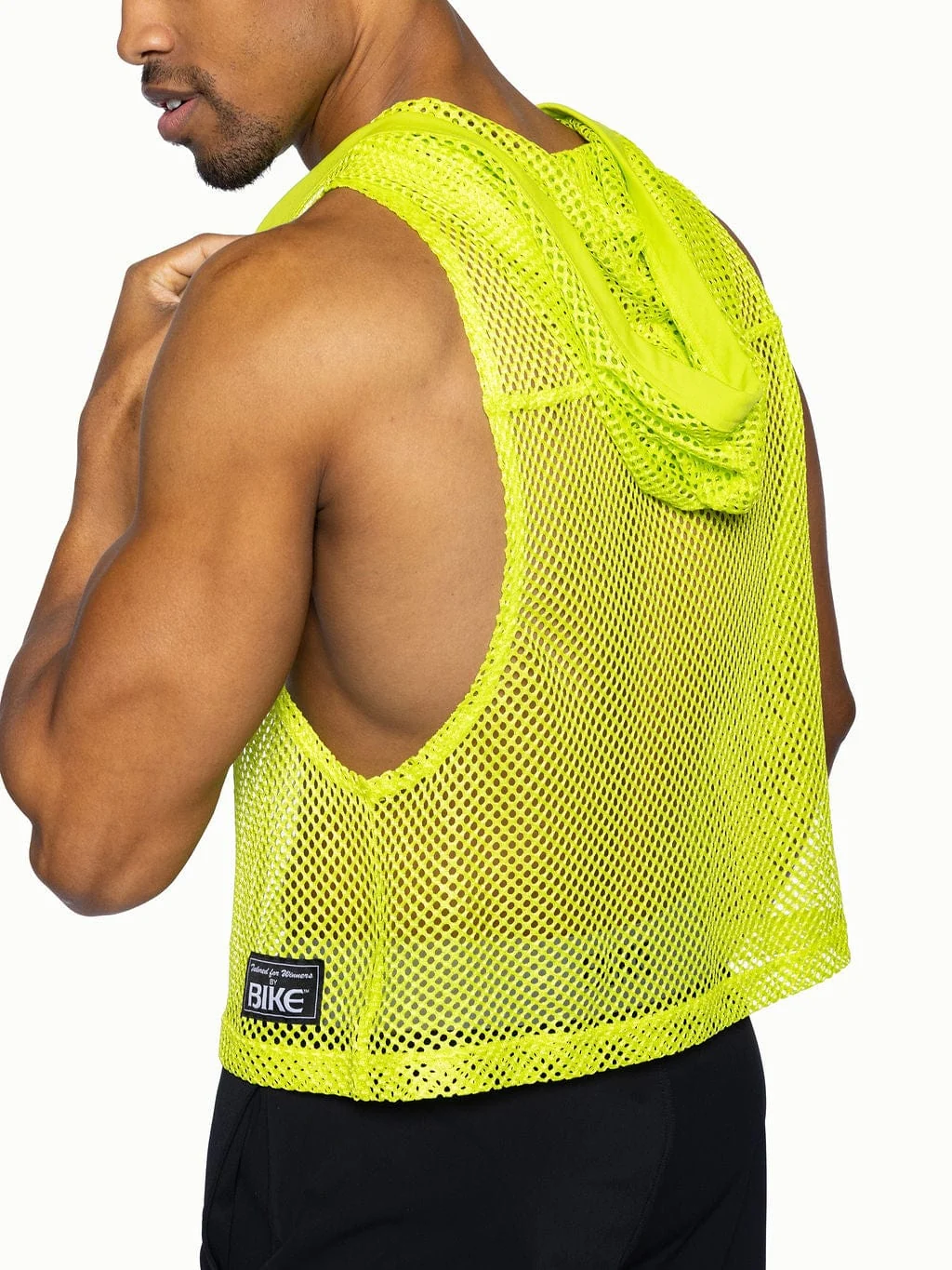 BIKE Hooded Sleeveless Practice Jersey - Acid Lime - Image 7