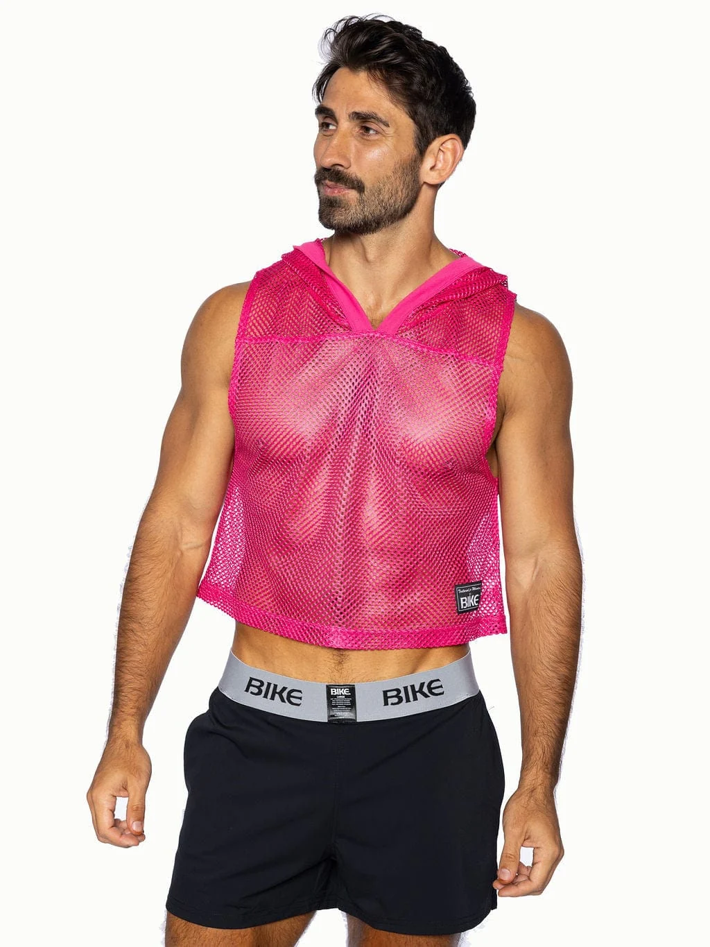 BIKE Hooded Sleeveless Practice Jersey - Hot Pink - Image 3