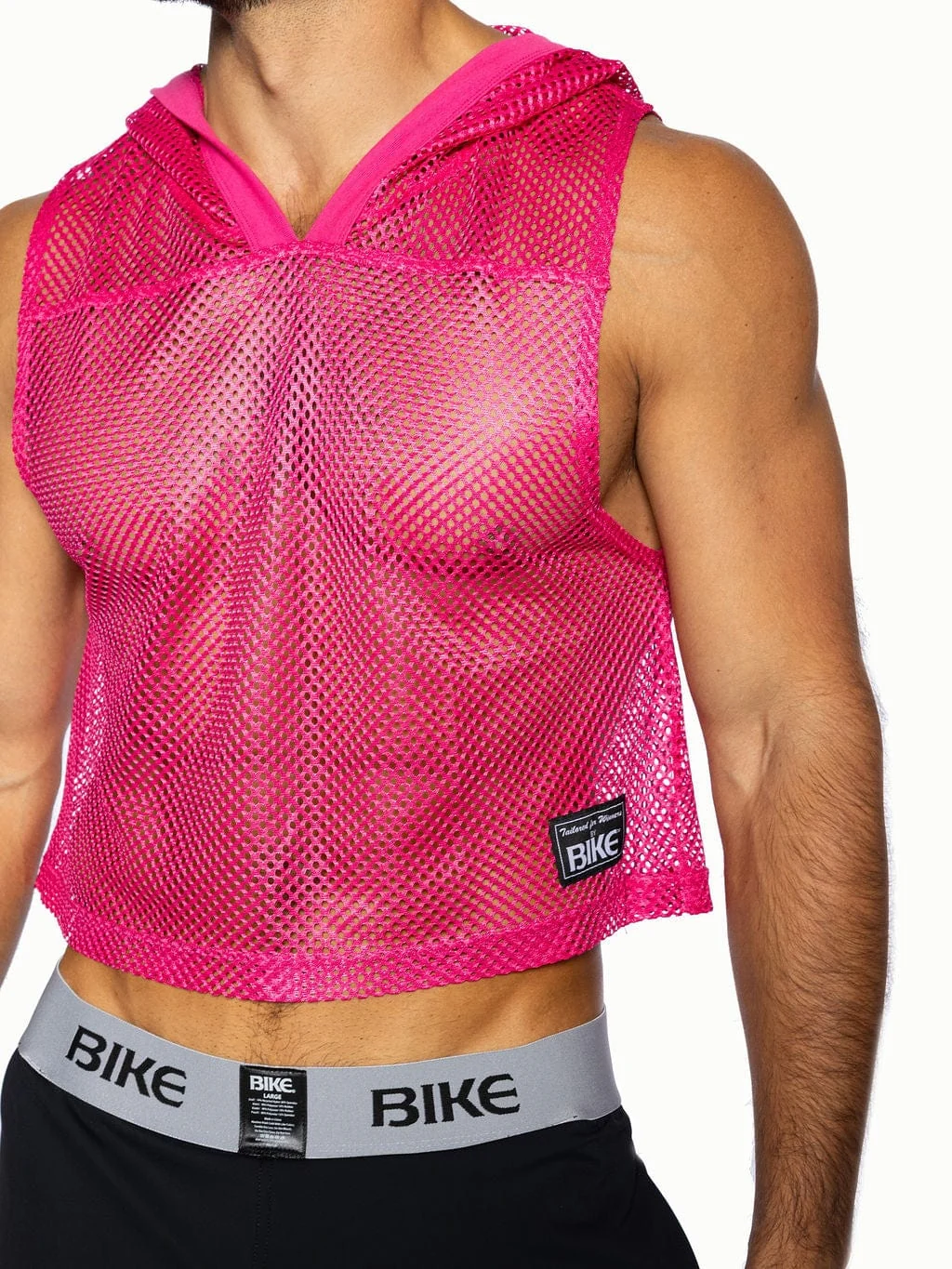 BIKE Hooded Sleeveless Practice Jersey - Hot Pink - Image 5