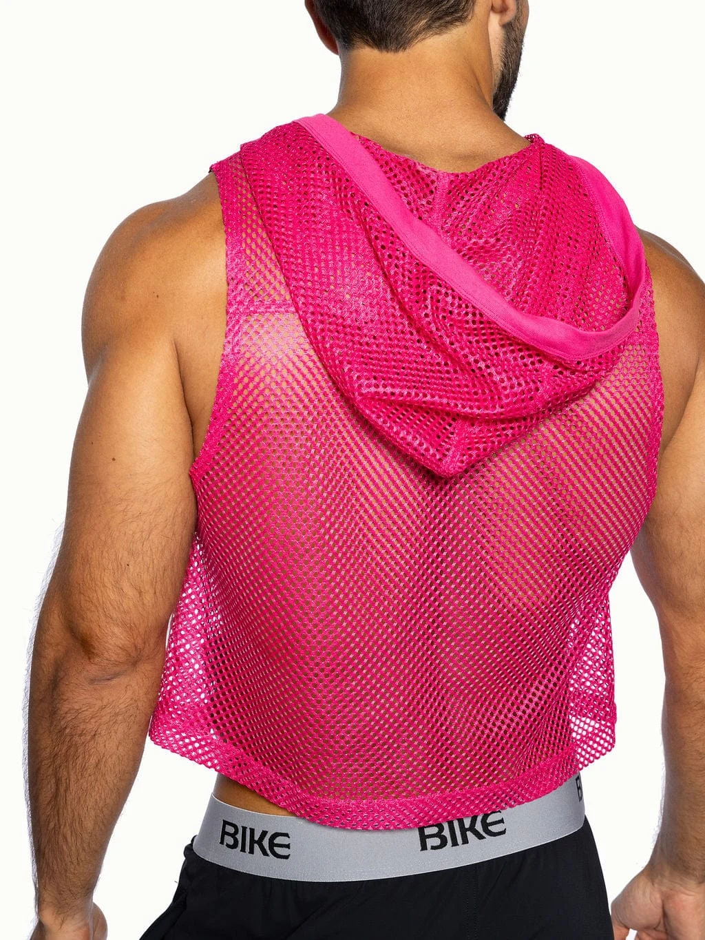 BIKE Hooded Sleeveless Practice Jersey - Hot Pink - Image 7