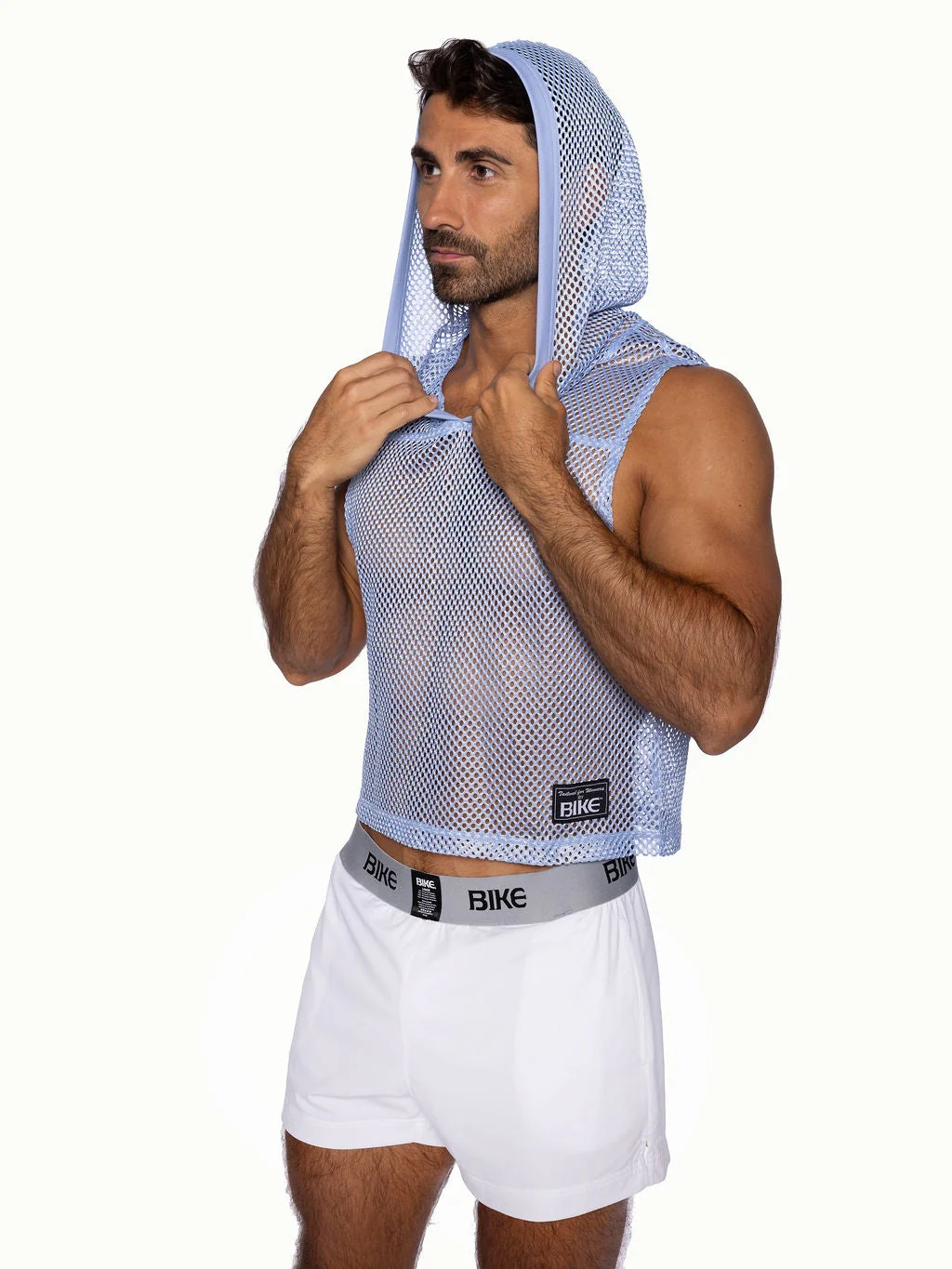 BIKE Hooded Sleeveless Practice Jersey - Ice Blue - Image 4