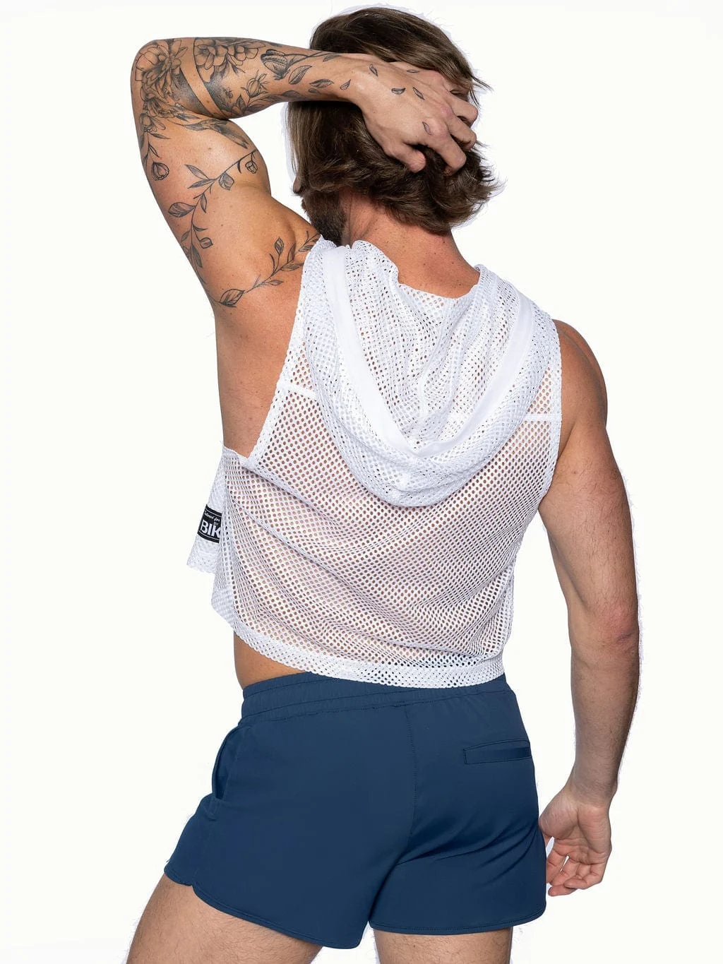 BIKE Hooded Sleeveless Practice Jersey - White - Image 6