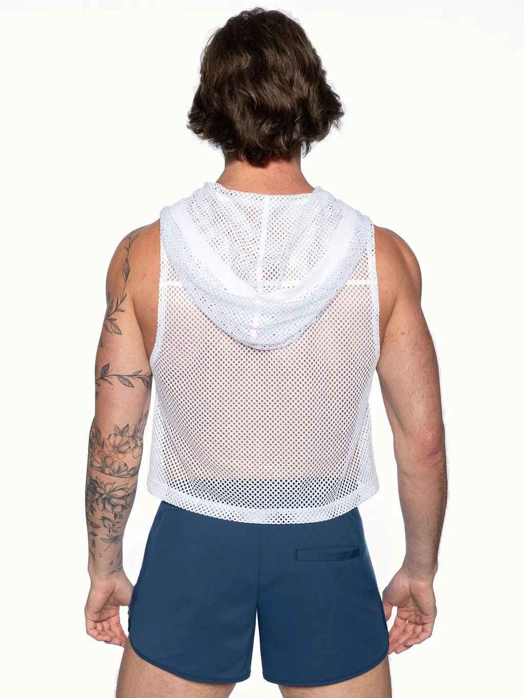 BIKE Hooded Sleeveless Practice Jersey - White - Image 7