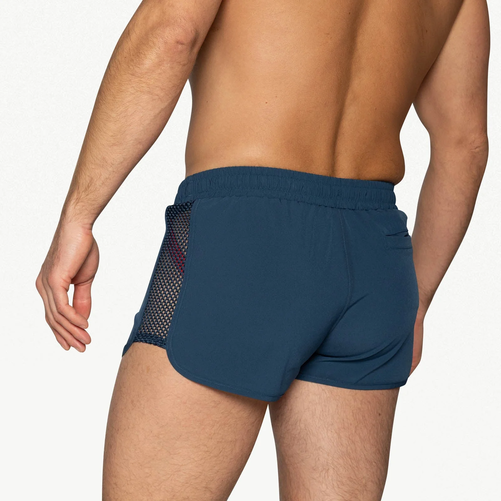 BIKE Peek-a-boo Jock Swim Trunk - Navy - Image 5
