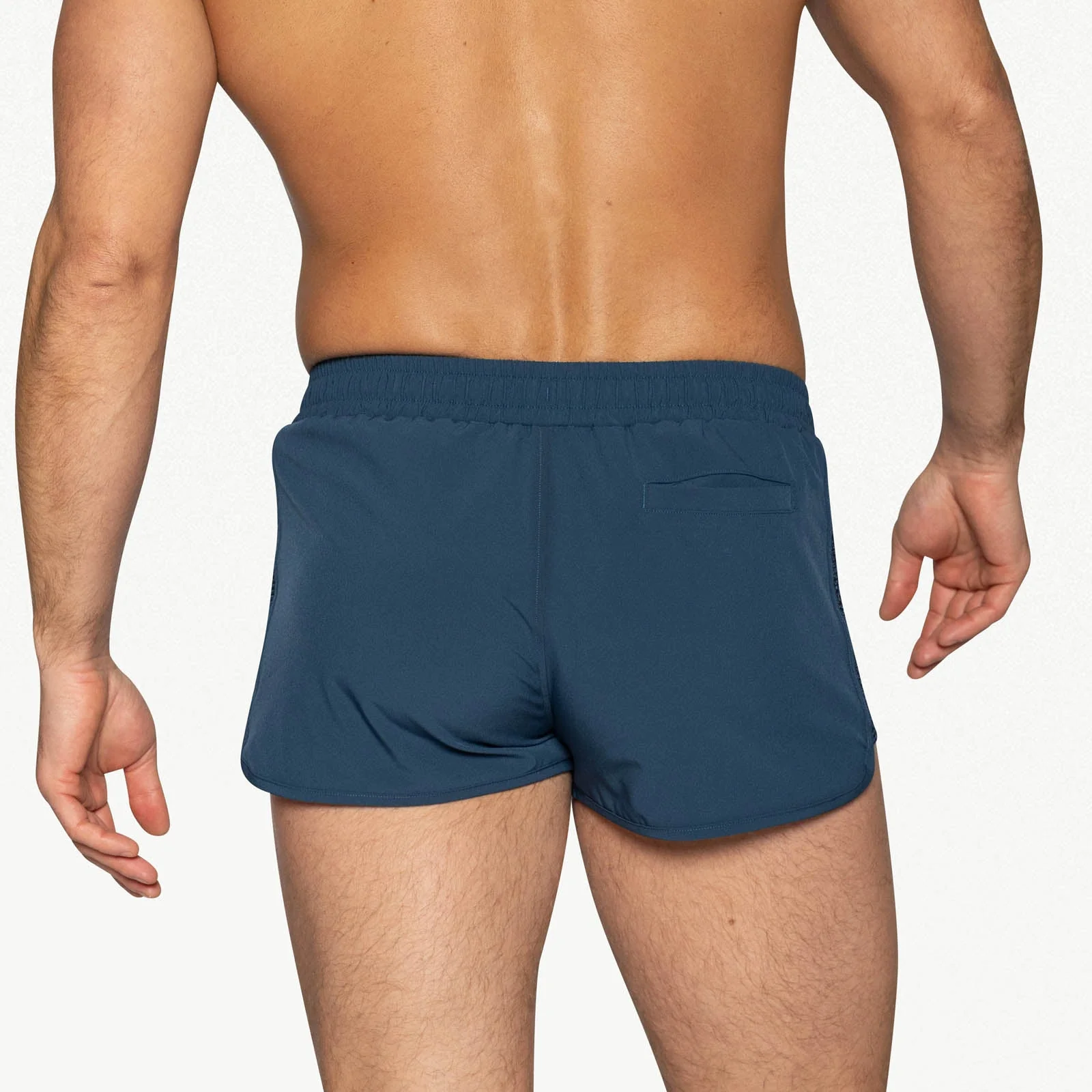 BIKE Peek-a-boo Jock Swim Trunk - Navy - Image 6