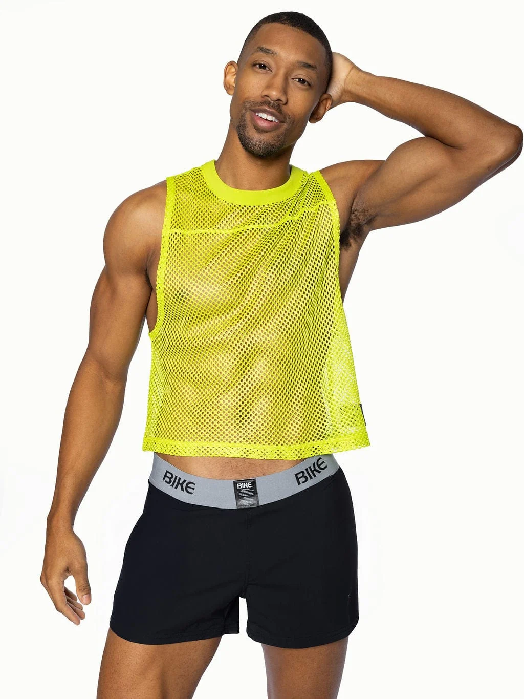 BIKE Short Sleeveless Practice Jersey - Acid Lime - Image 3
