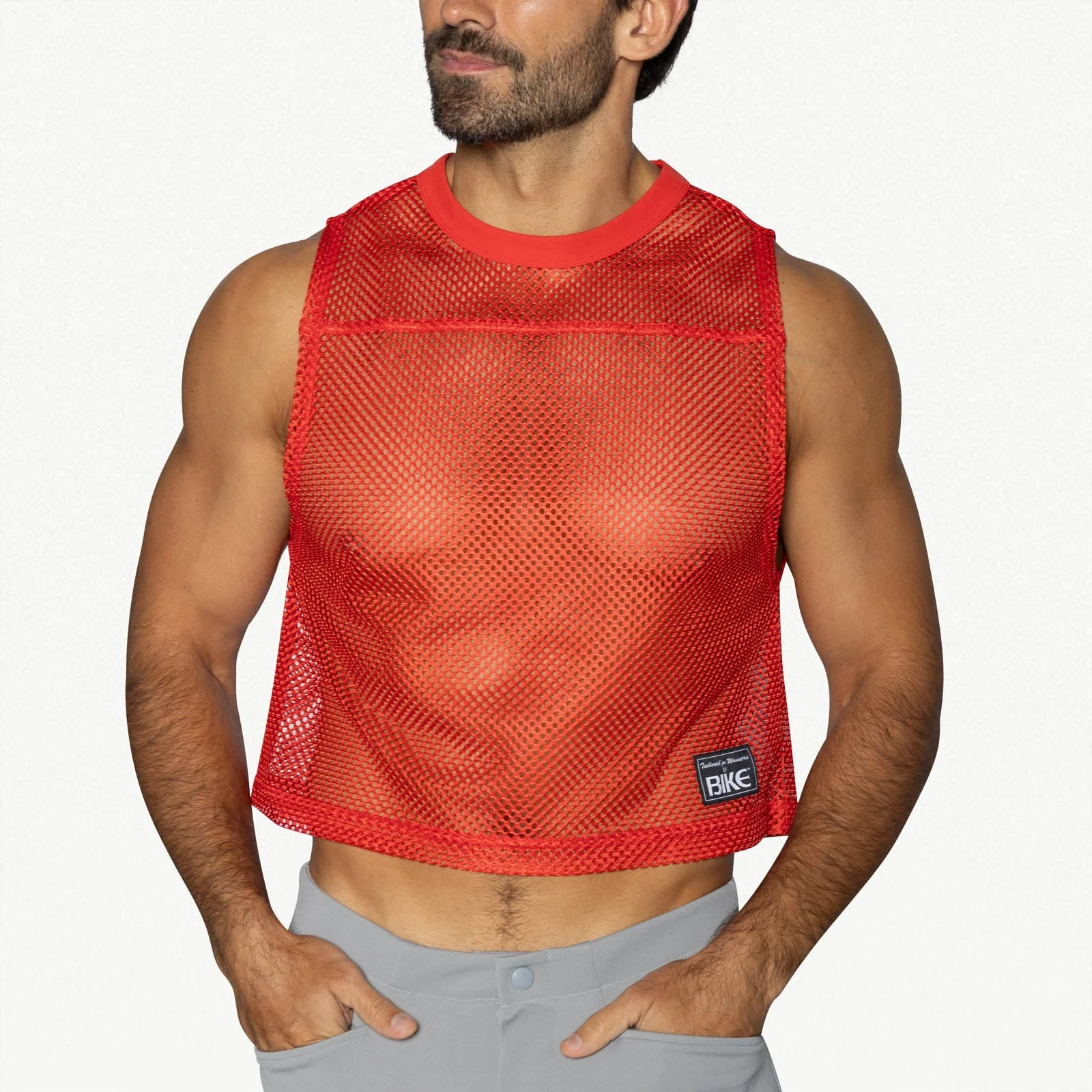 BIKE Short Sleeveless Practice Jersey - Red - Image 4