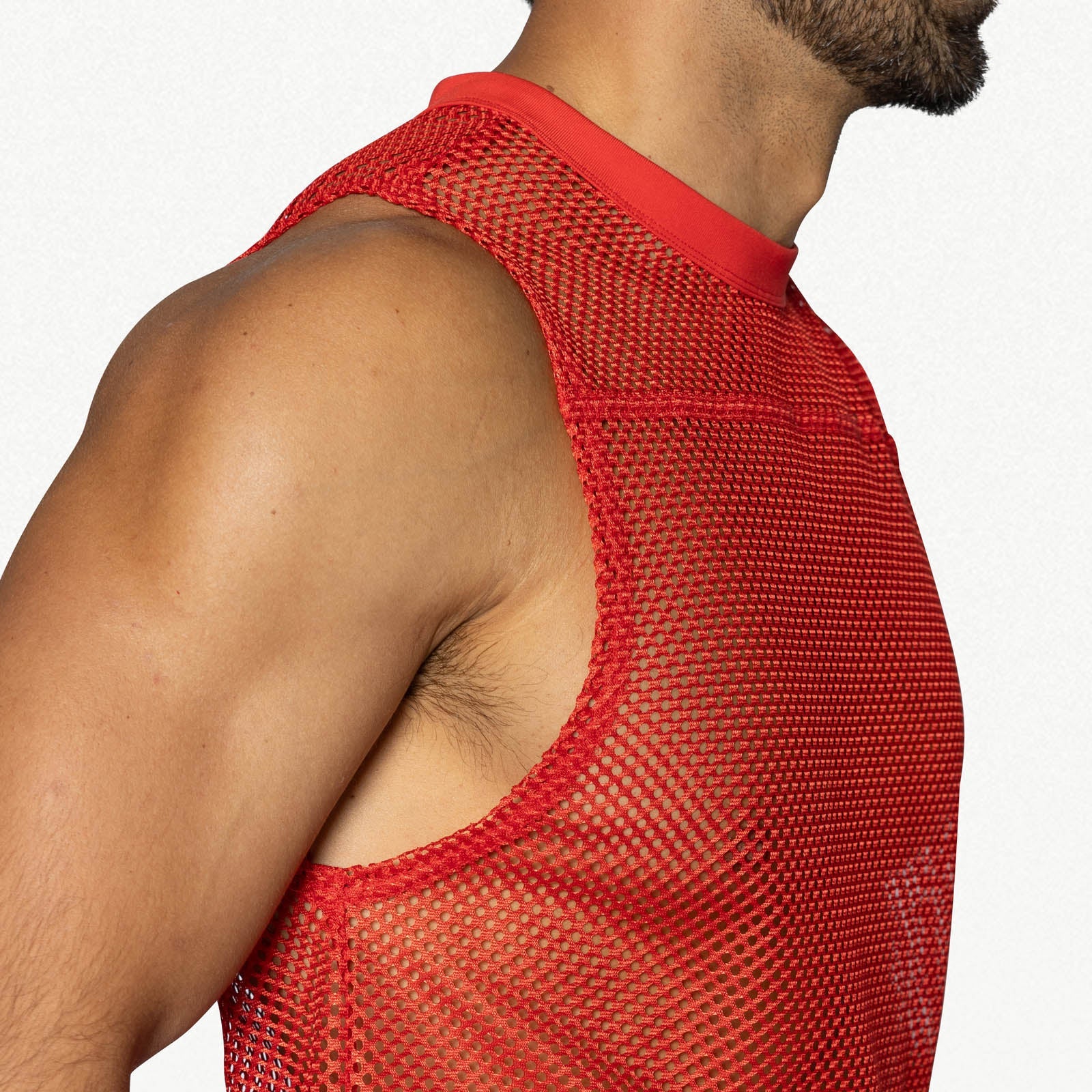 BIKE Short Sleeveless Practice Jersey - Red - Image 5