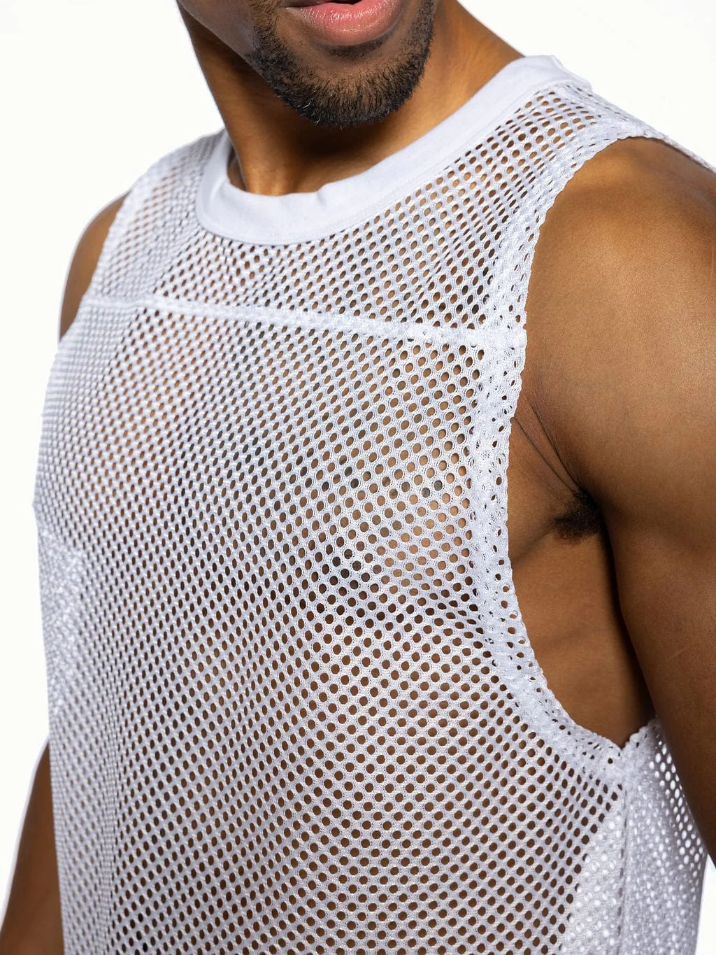 BIKE Short Sleeveless Practice Jersey - White - Image 4