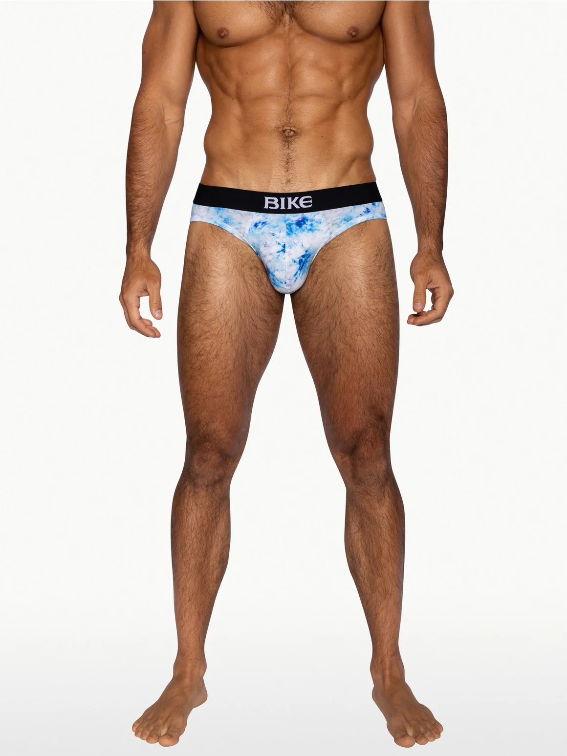 BIKE Stretch Cotton Brief - Indigo Tye Dye - Image 3