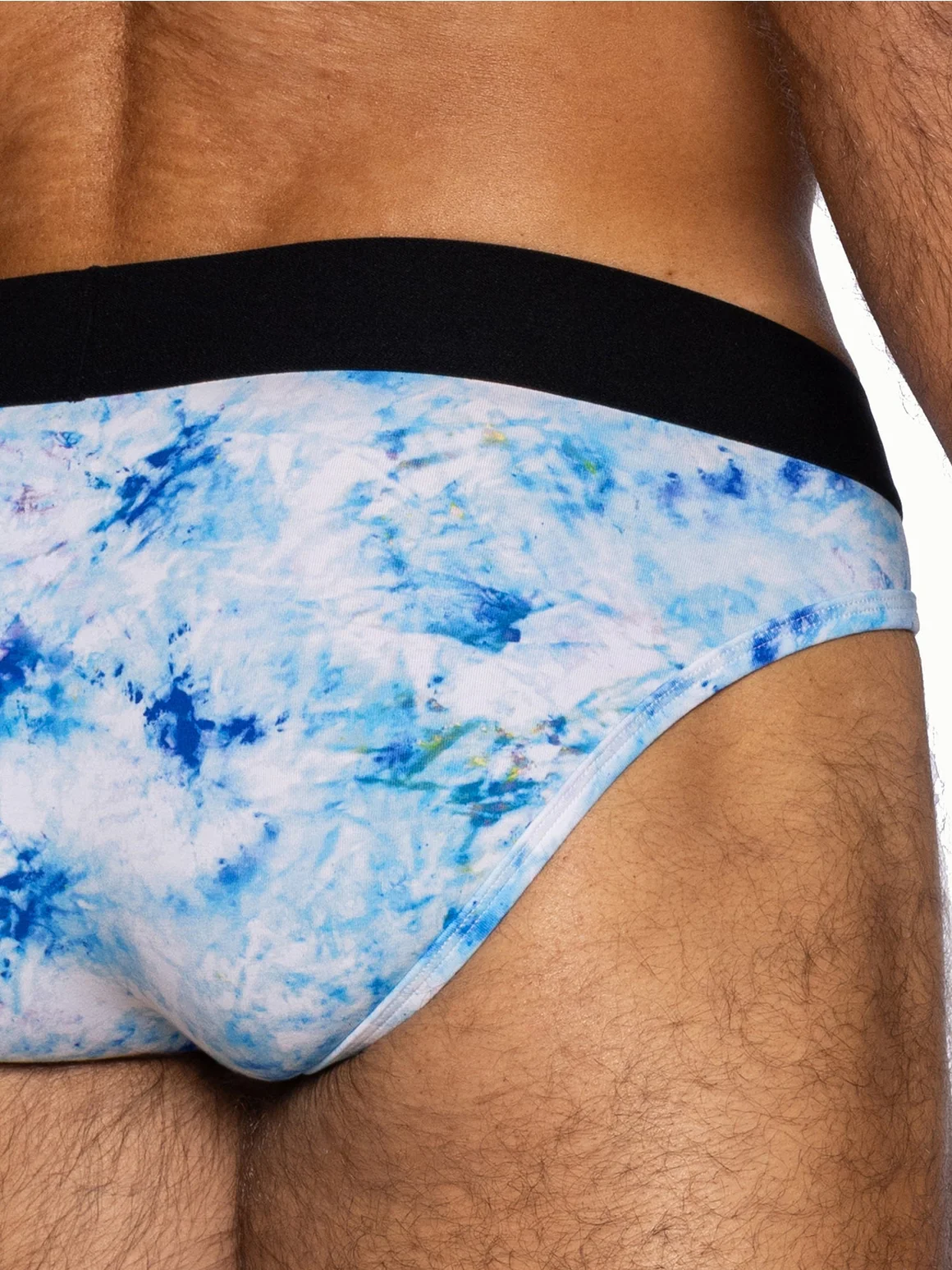 BIKE Stretch Cotton Brief - Indigo Tye Dye - Image 5