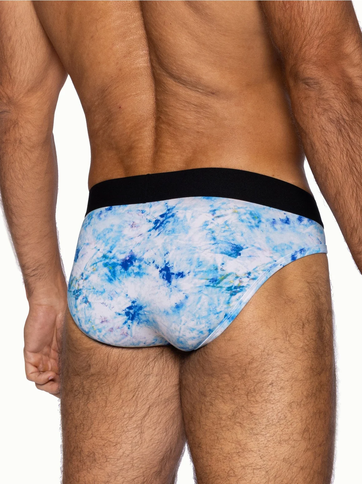 BIKE Stretch Cotton Brief - Indigo Tye Dye - Image 6