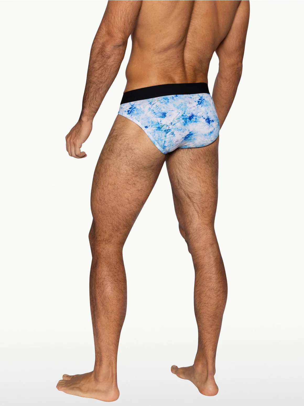 BIKE Stretch Cotton Brief - Indigo Tye Dye - Image 7