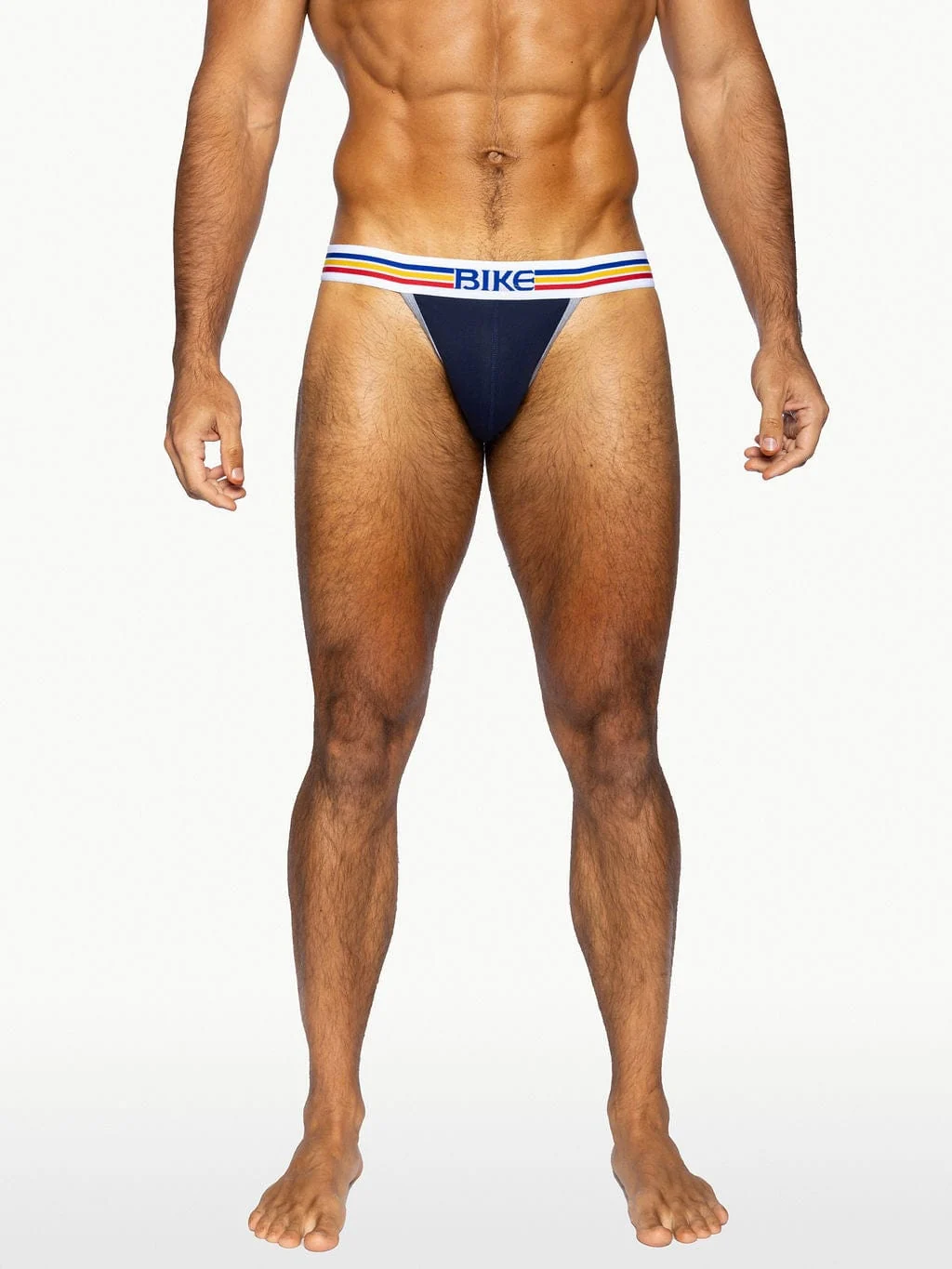 BIKE Stretch Cotton Jock Brief - Navy - Image 3