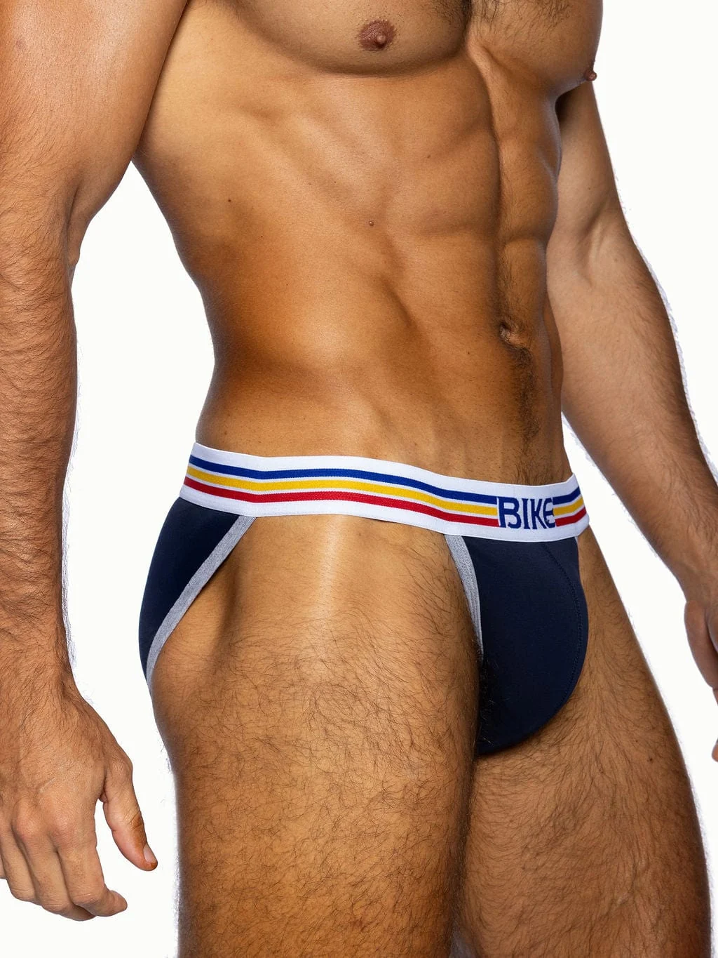 BIKE Stretch Cotton Jock Brief - Navy - Image 4