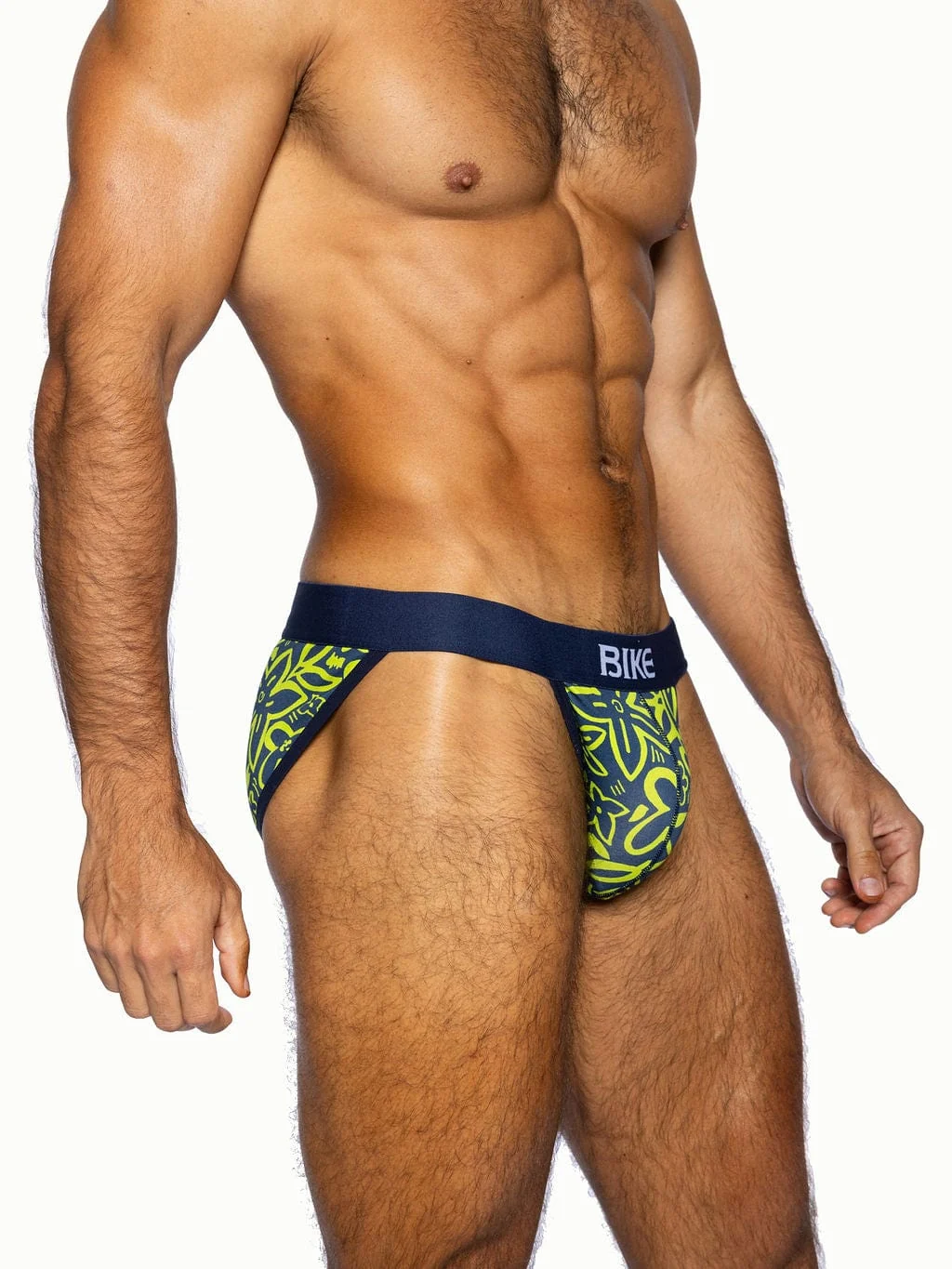 BIKE Stretch Cotton Jock Brief - Flower Party - Image 4