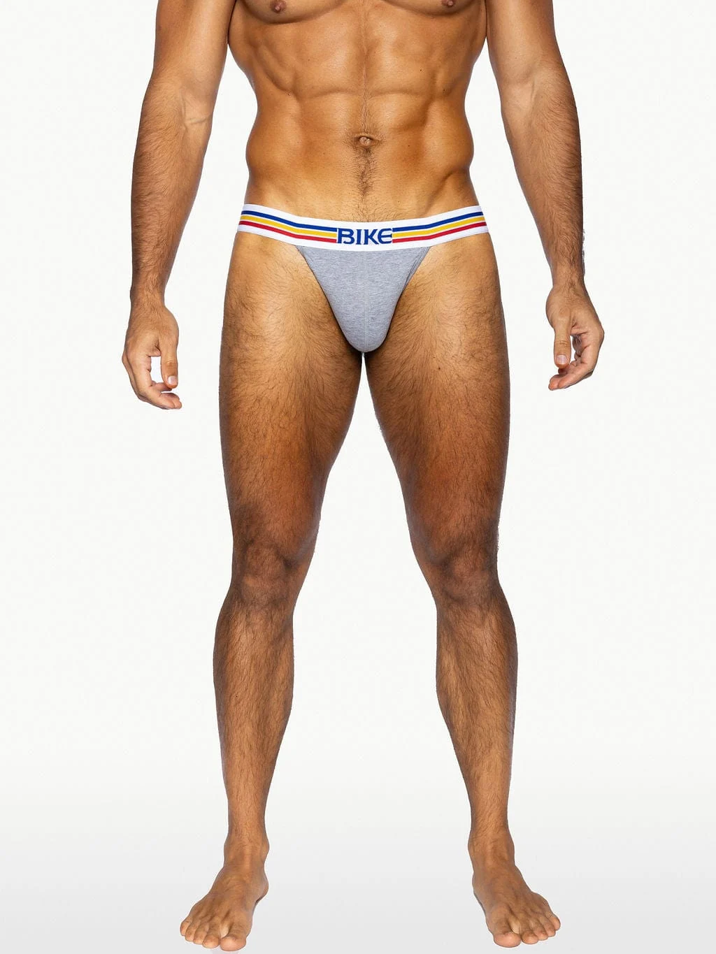 BIKE Stretch Cotton Jock Brief - Grey - Image 3