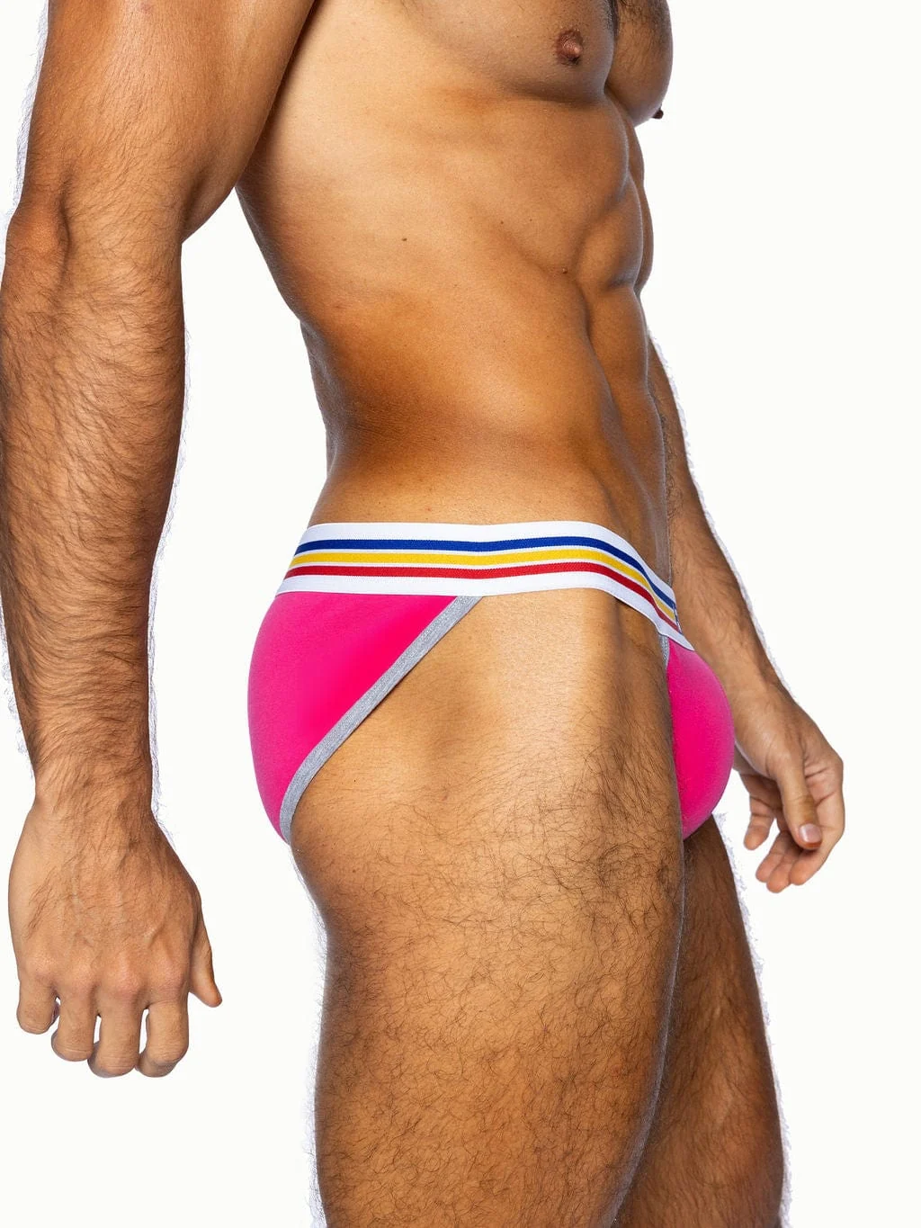 BIKE Stretch Cotton Jock Brief - Pink