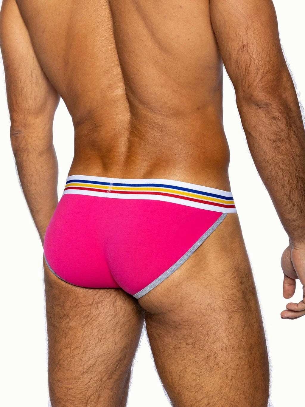 BIKE Stretch Cotton Jock Brief - Pink - Image 6