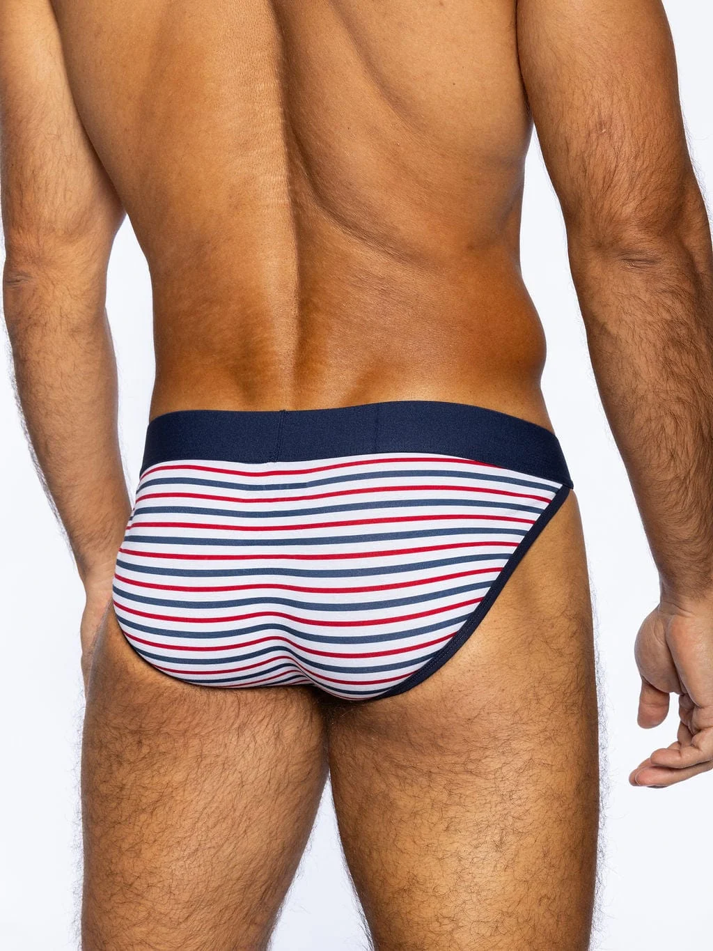 BIKE Stretch Cotton Jock Brief - Sailor Stripe - Image 6
