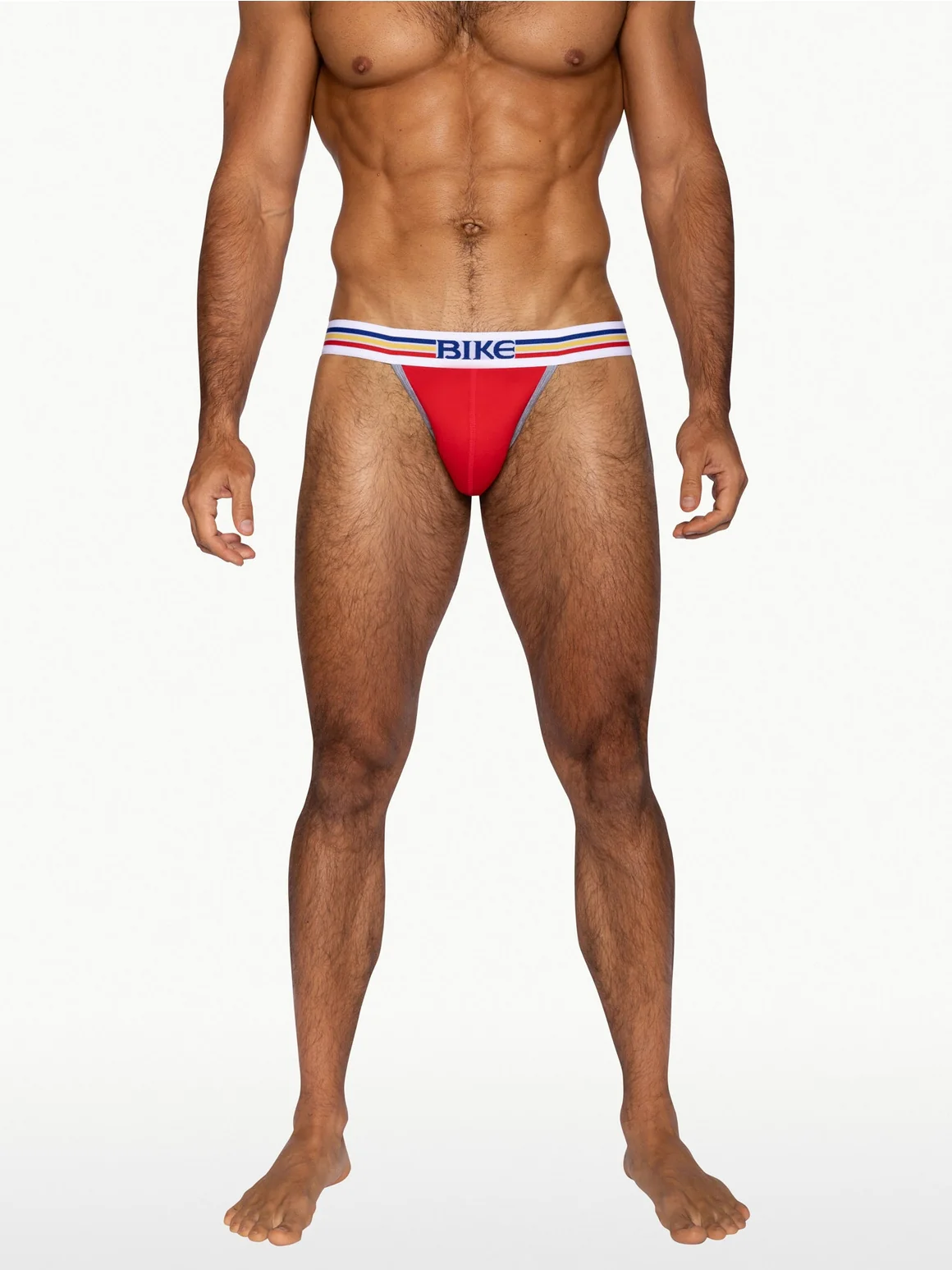 BIKE Stretch Cotton Jock Brief -  Samba Red - Image 3