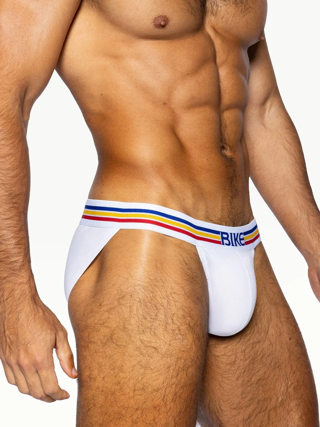 BIKE Stretch Cotton Jock Brief - White - Image 4