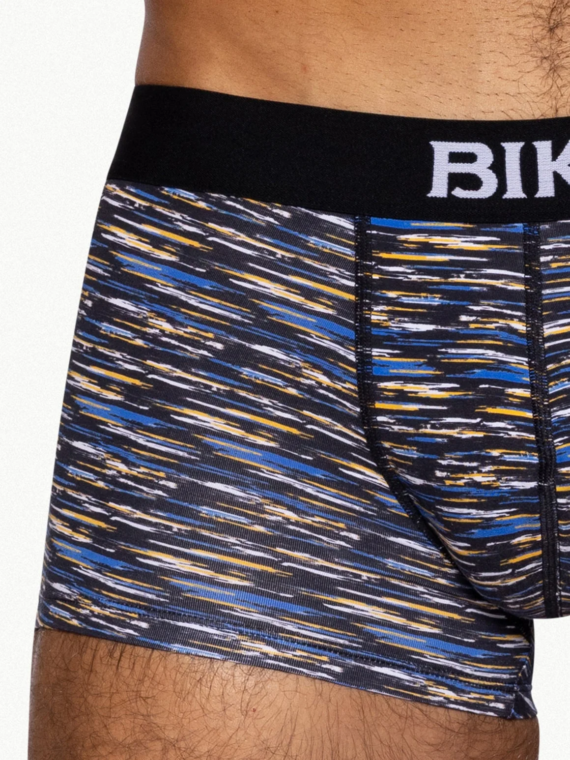 BIKE Stretch Cotton Trunk - Indigo Brush Strokes - Image 4