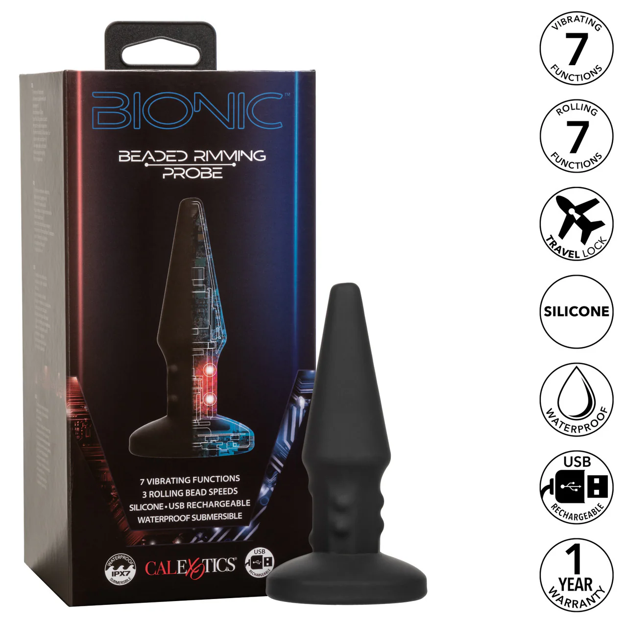 Bionic Beaded Rimming Probe Rechargeable Silicone Anal Stimulator - Image 6