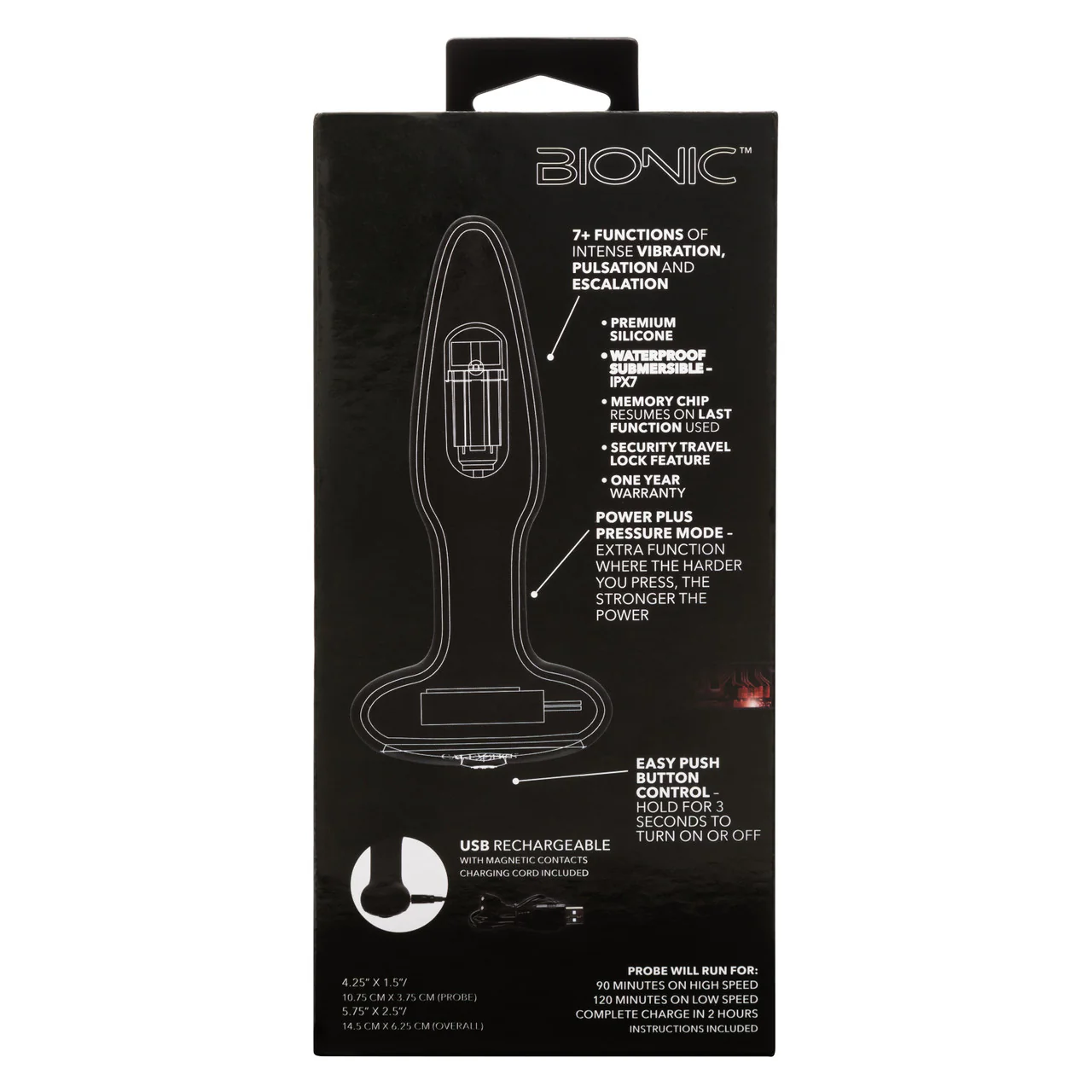 Bionic Pressure Rimming Probe Rechargeable Silicone Anal Stimulator - Image 4
