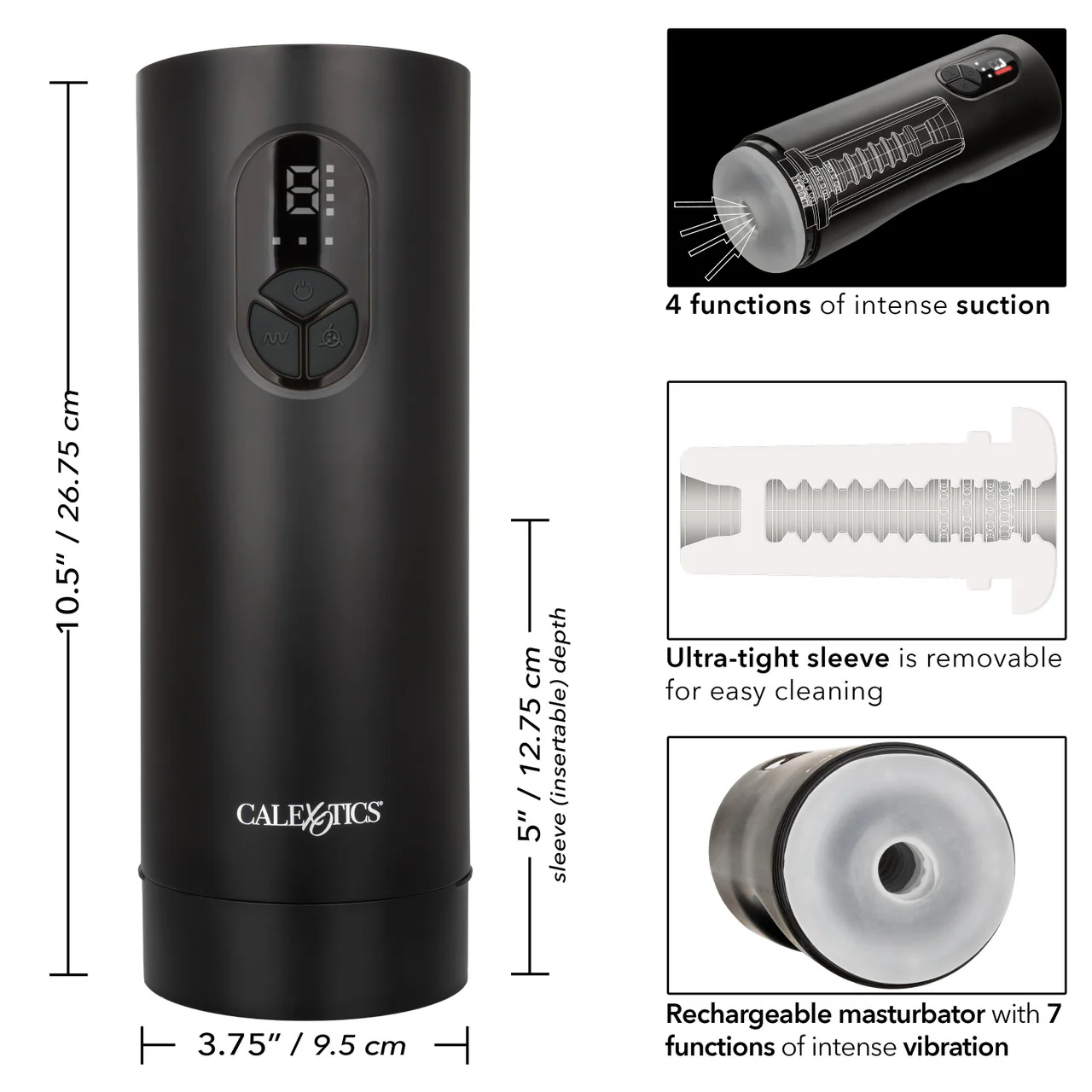 Bionic Sucking and Vibrating Rechargeable Masturbator - Image 5