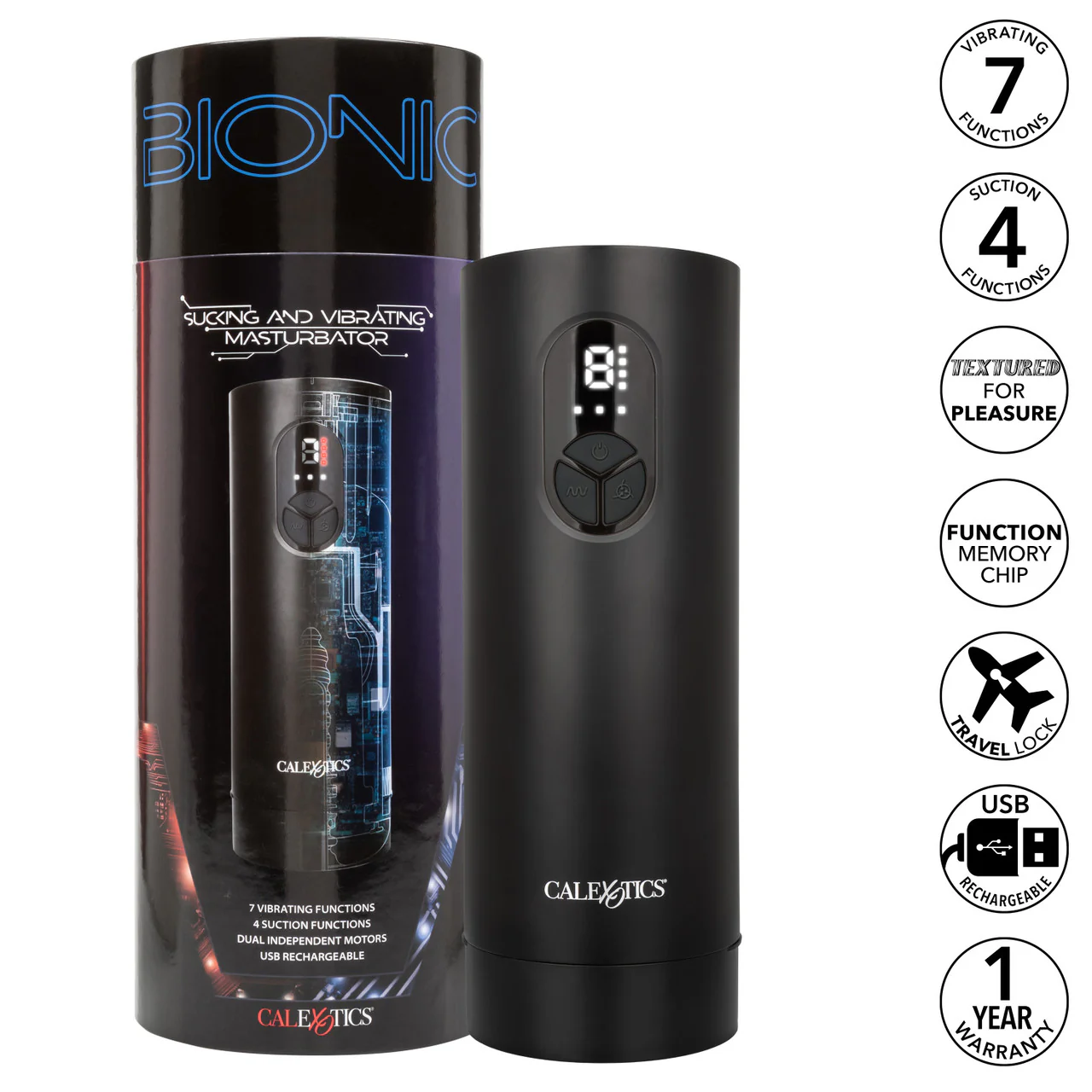 Bionic Sucking and Vibrating Rechargeable Masturbator - Image 6