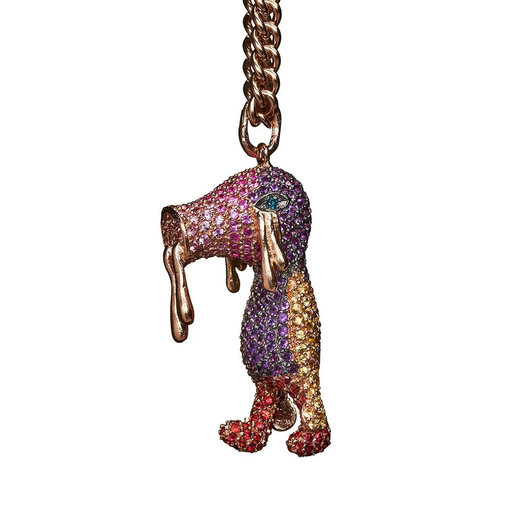Bjarne Melgaard x Bjørg Blue Eye Revolting Pig Necklace - Image 3