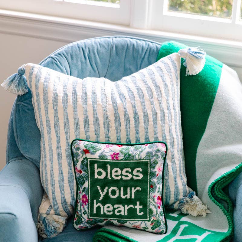 Bless Your Heart Needlepoint Pillow - Image 3