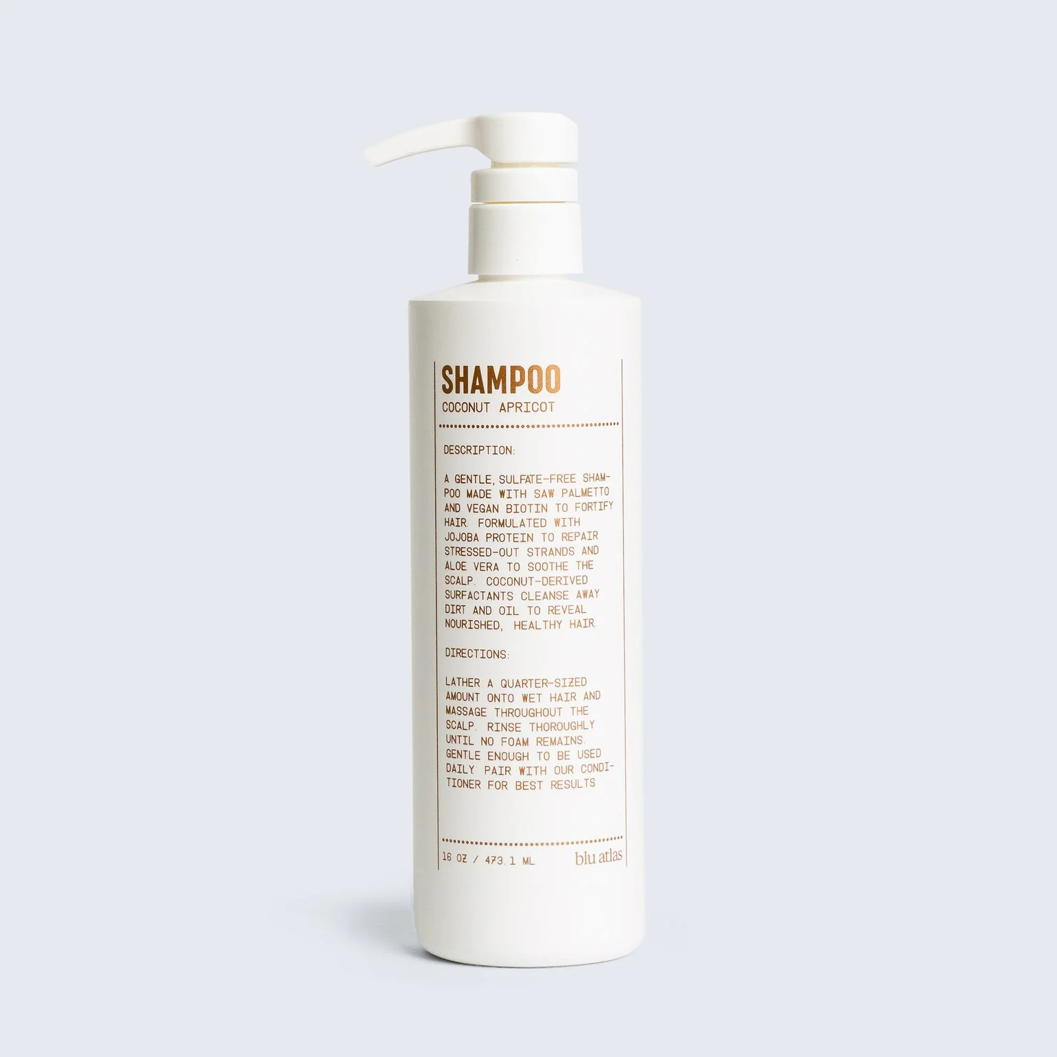 Blu Atlas Natural Shampoo for All Hair Types - Coconut apricot - Image 3