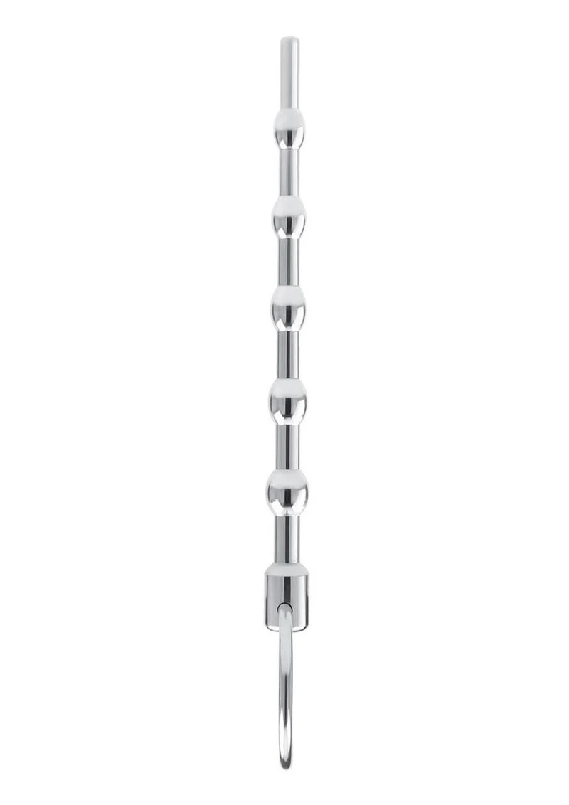 Blue Line Beaded Urethral Sound 4.5in - Stainless Steel - Image 3