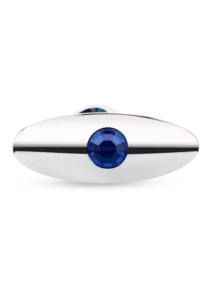 Blue Line Bling Prostate Massager Plug 2.5in - Stainless Steel - Image 4