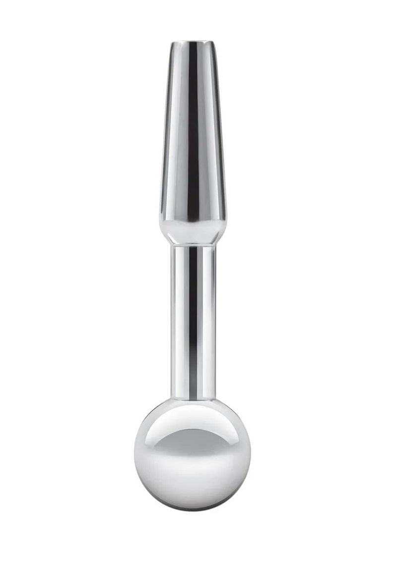 Blue Line Peephole Penis Plug - Stainless Steel - Image 2