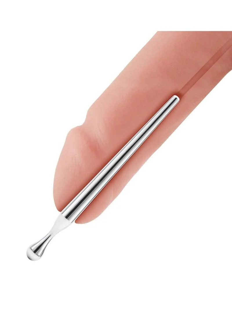 Blue Line Penis Plug 3.5in - Stainless Steel - Image 3