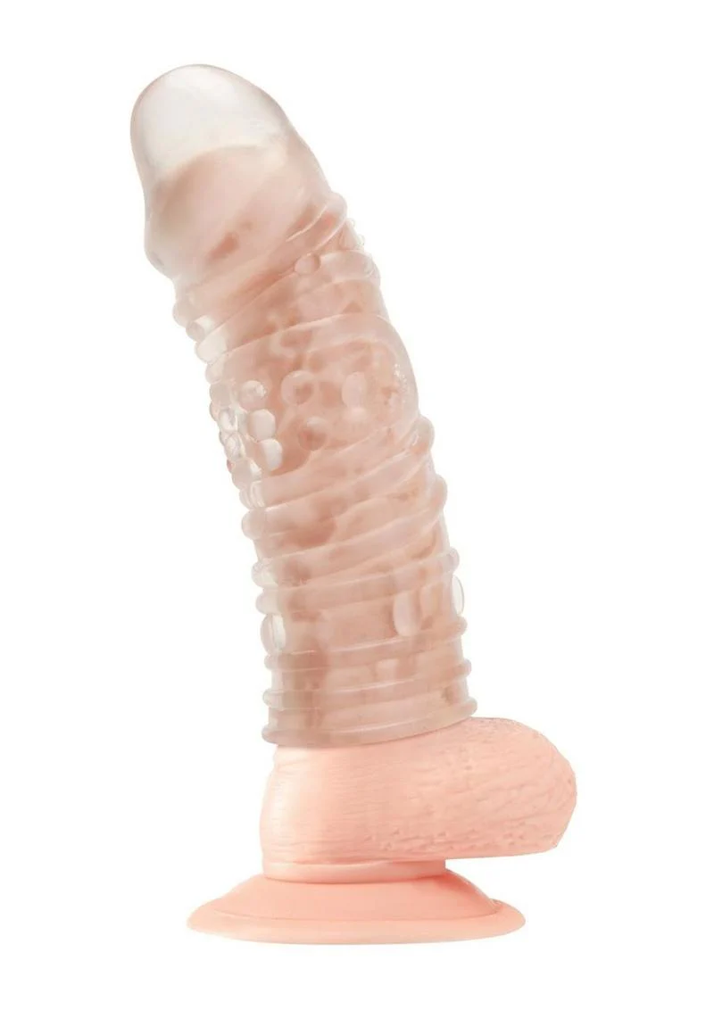 Blue Line Veiny Penis Extension 6.5in - Clear - Image 3