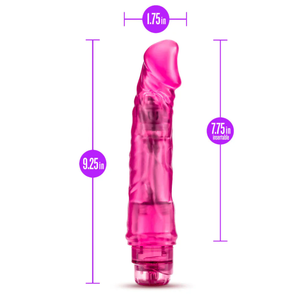 Blush B Yours Vibe 6 Realistic Pink 8.5-Inch Long Vibrating Dildo - Image 2