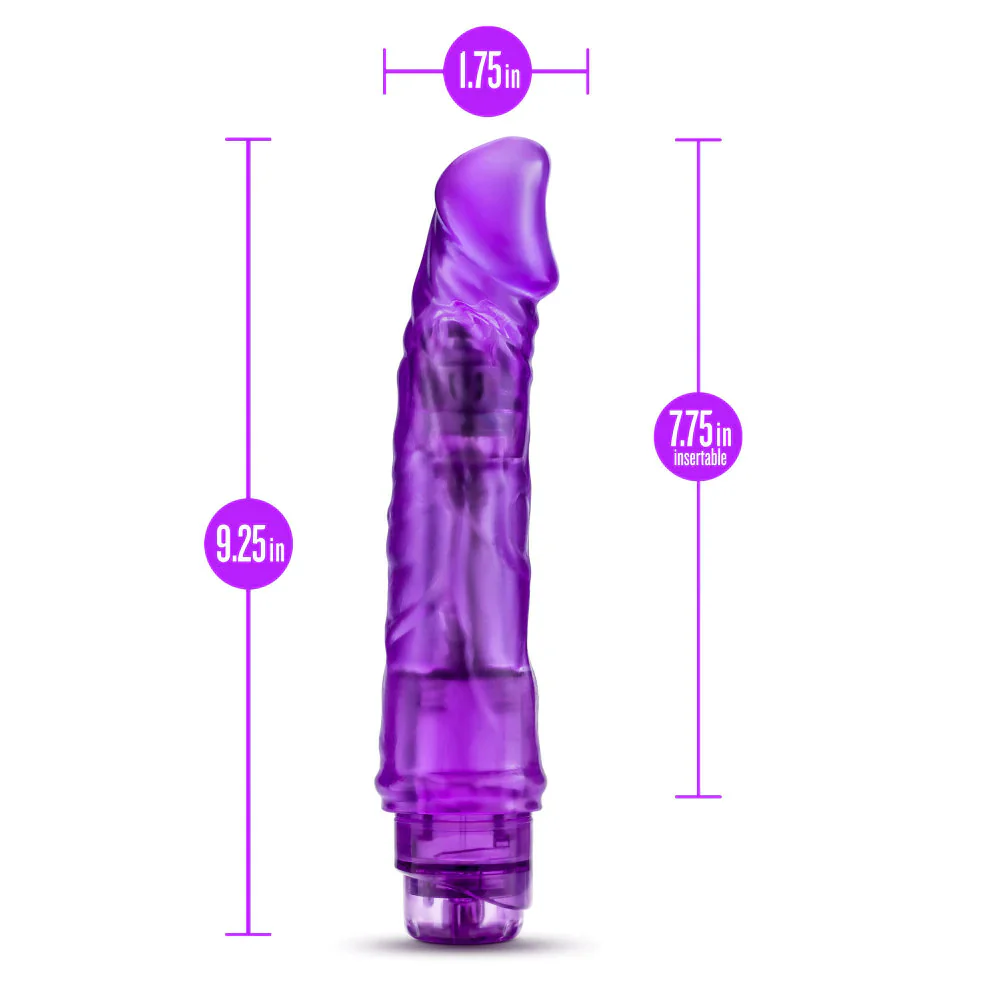 Blush B Yours Vibe 6 Realistic Purple 8.5-Inch Long Vibrating Dildo - Image 2
