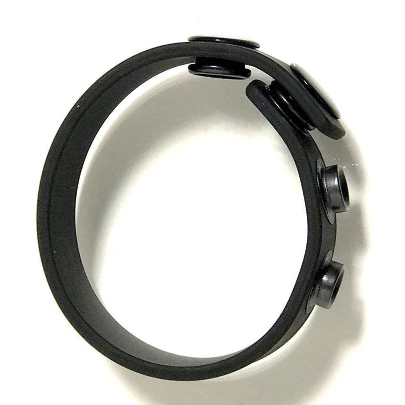 Boneyard Silicone Cock Strap Black 3 Snap Ring - Image 3