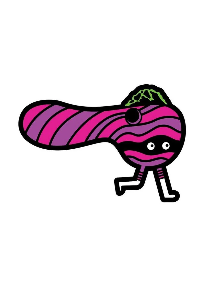 Box Brown Running Bowl Enamel Pin - Image 2
