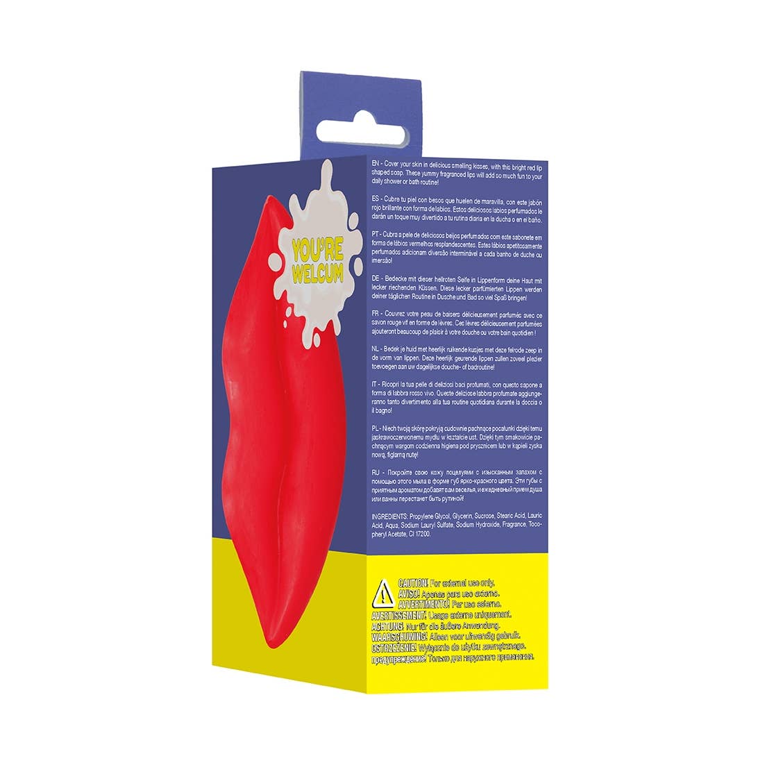 Bright Red Lip-Shaped Kiss Bar Soap - Image 3