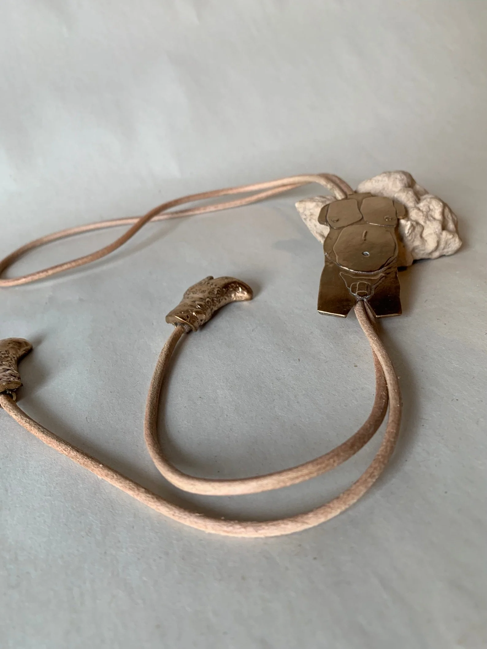 Bronze Bear body bolo tie by Gilty Boy - Image 4