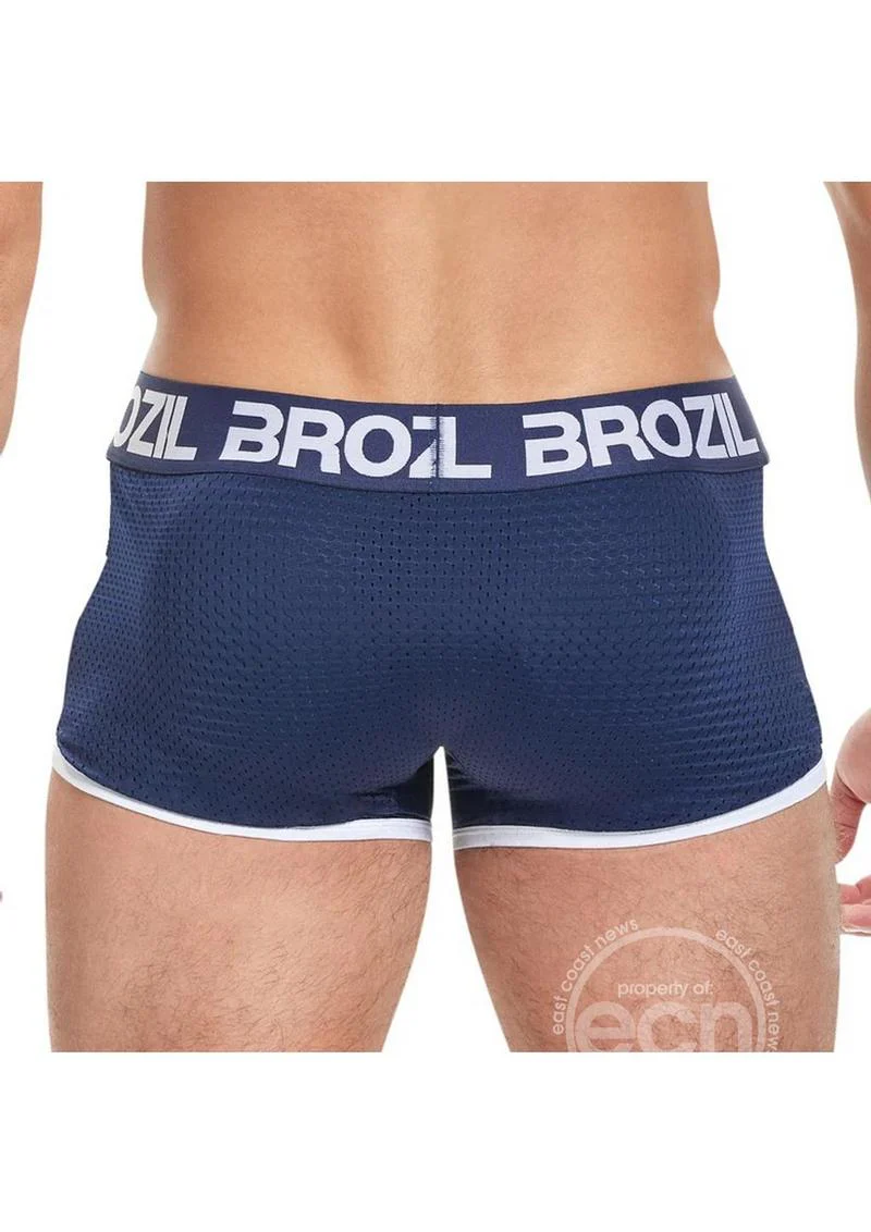 Brozil Ultra Glute and Bulge Enhancing Mesh Trunk Navy - Image 3