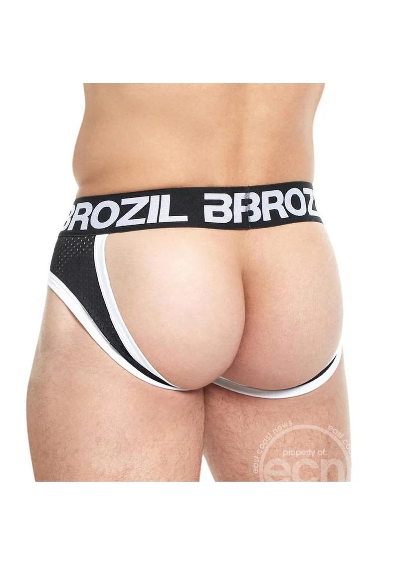 Brozil Ultra Sports Mesh Bulge Brief Black - Image 3
