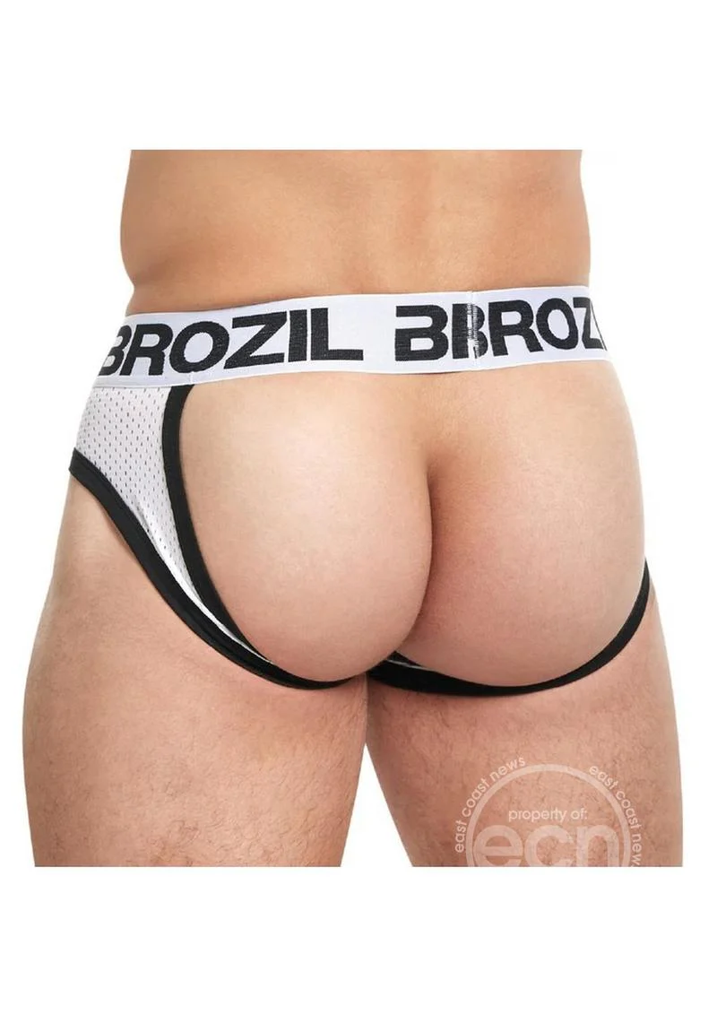 Brozil Ultra Sports Mesh Bulge Brief White - Image 3